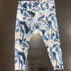 Pink And blue swirl Fabletics Leggings